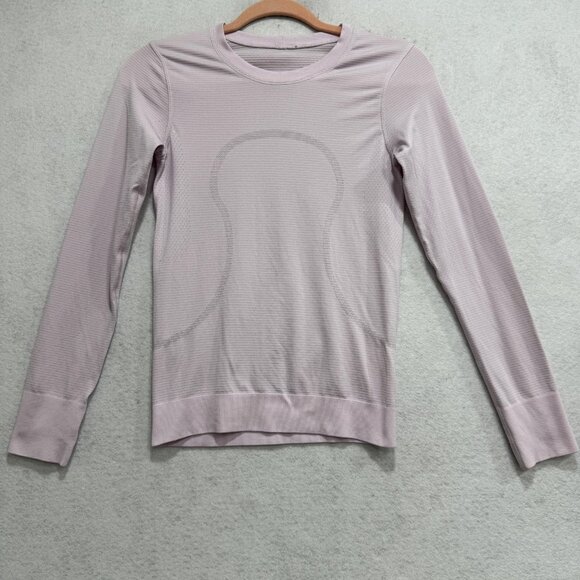 Lululemon Swiftly Tech Long Sleeve Shirt Womens Small Pink Seamless Running Crew - Picture 1 of 5